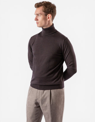 Roll Neck Merino Coffe