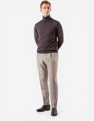 Roll Neck Merino Coffe