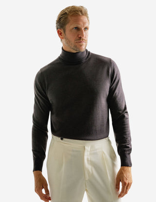 Roll Neck Merino Coffe