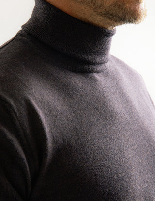 Roll Neck Merino Coffe