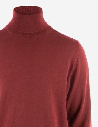 Roll Neck Merino Bordeaux