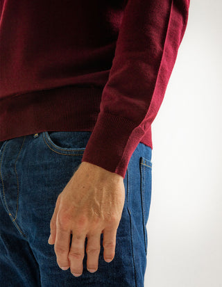 Roll Neck Merino Bordeaux