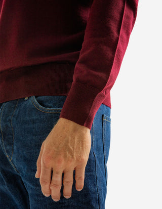 Roll Neck Merino Bordeaux