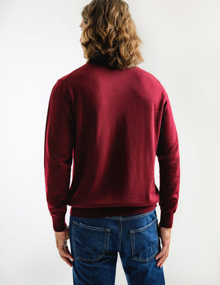 Roll Neck Merino Bordeaux