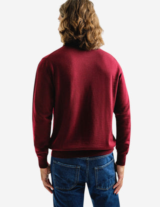 Roll Neck Merino Bordeaux