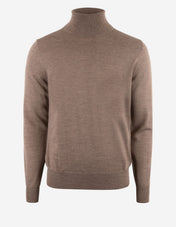 Roll Neck Merino Brown Melange