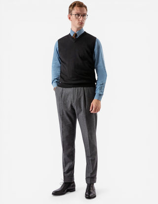 Slipover Merino Svart
