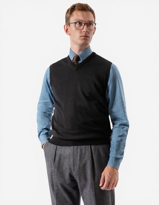 Slipover Merino Svart