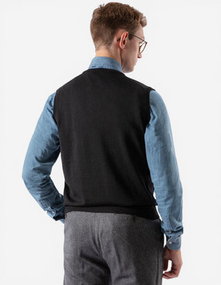 Slipover Merino Svart