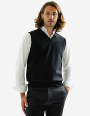 Slipover Merino Svart