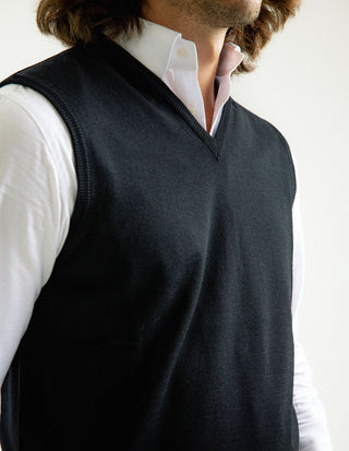 Slipover Merino Svart