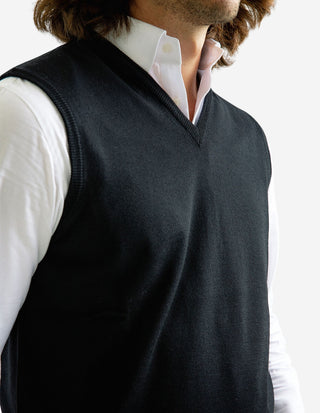 Slipover Merino Svart