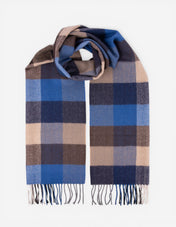 Halsduk Kashmir Blå/Beige