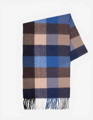 Halsduk Kashmir Blå/Beige