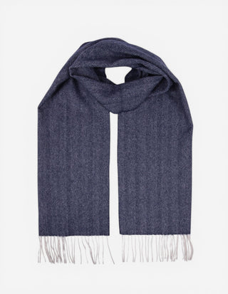 Scarf Cashmere Navy Fiskben