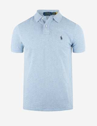 Custom Slim Fit Polo Ljusblå