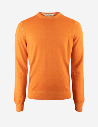 Vintage Summer Merino Rundhals Mörkorange