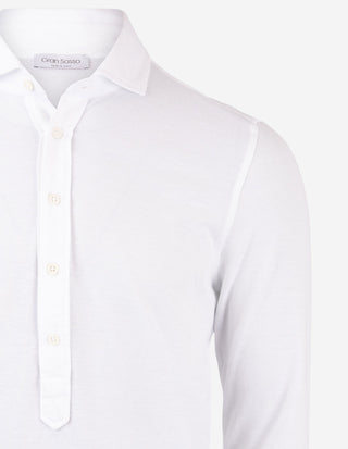 Popover Jerseyskjorta Bomull Vit