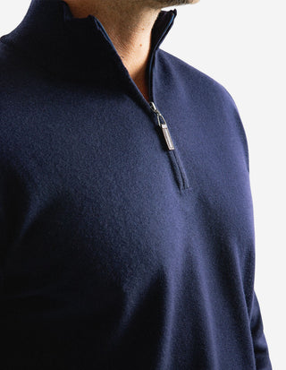 Half Zip Tröja Merinoull Navy