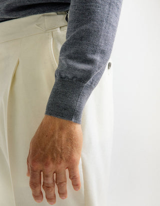 Half Zip Tröja Merinoull Grå