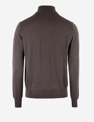 Half Zip Tröja Merinoull Brun