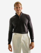 Half Zip Tröja Merinoull Brun