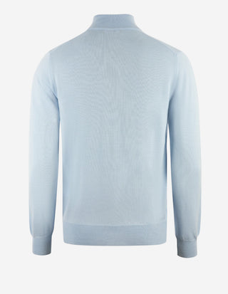 Half Zip Tröja Merinoull Ljusblå