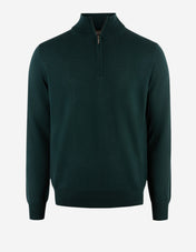 Half Zip Tröja Merinoull Mörkgrön