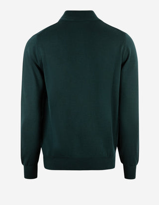 Half Zip Tröja Merinoull Mörkgrön