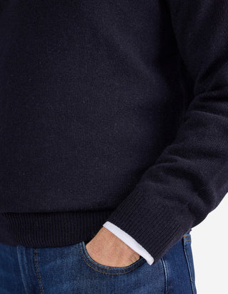 Sutherland Half Zip Lammull Navy