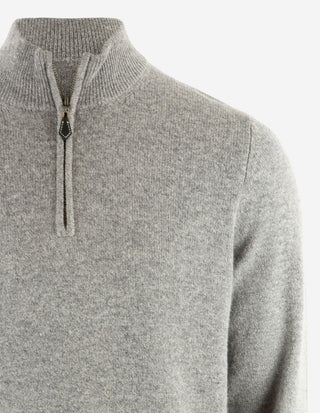 Sutherland Half Zip Lammull Ljusgrå