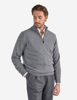Sutherland Half Zip Lammull Ljusgrå