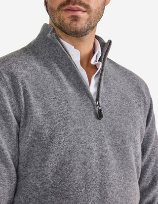 Sutherland Half Zip Lammull Ljusgrå
