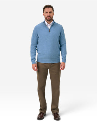 Sutherland Half Zip Lammull Ljusblå