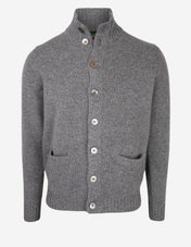 Landford Cardigan Lammull Ljusgrå