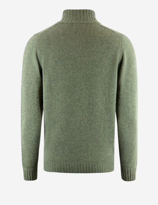 Landford Cardigan Lammull Olivgrön