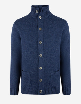 Landford Cardigan Lammull Blå