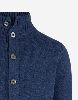 Landford Cardigan Lammull Blå