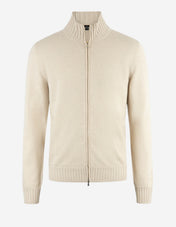 Full Zip Cardigan Cashmere Ljusbeige