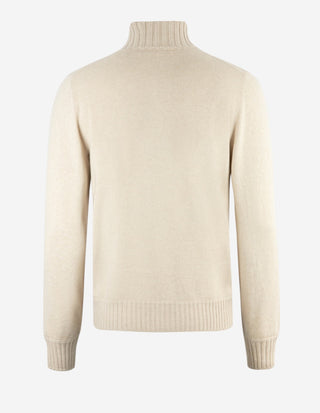 Full Zip Cardigan Cashmere Ljusbeige
