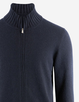 Full Zip Cardigan Cashmere Navy