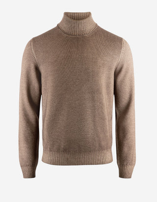 Polotröja Vintage Merino Gråbeige