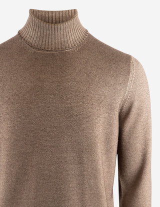 Polotröja Vintage Merino Gråbeige