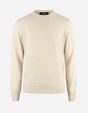 Rundhalsad Tröja Cashmere Benvit