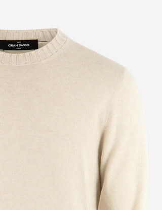 Rundhalsad Tröja Cashmere Benvit