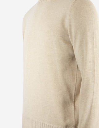 Rundhalsad Tröja Cashmere Benvit