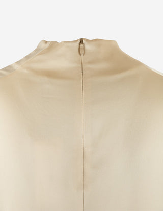 Ayumi Blus Siden Benvit