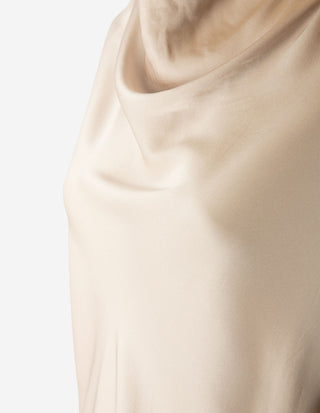 Ayumi Blus Siden Ljusbeige