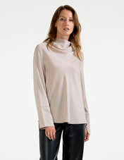 Ayumi Blus Siden Ljusbeige