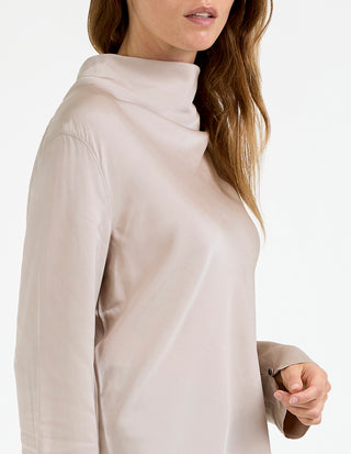 Ayumi Blus Siden Ljusbeige